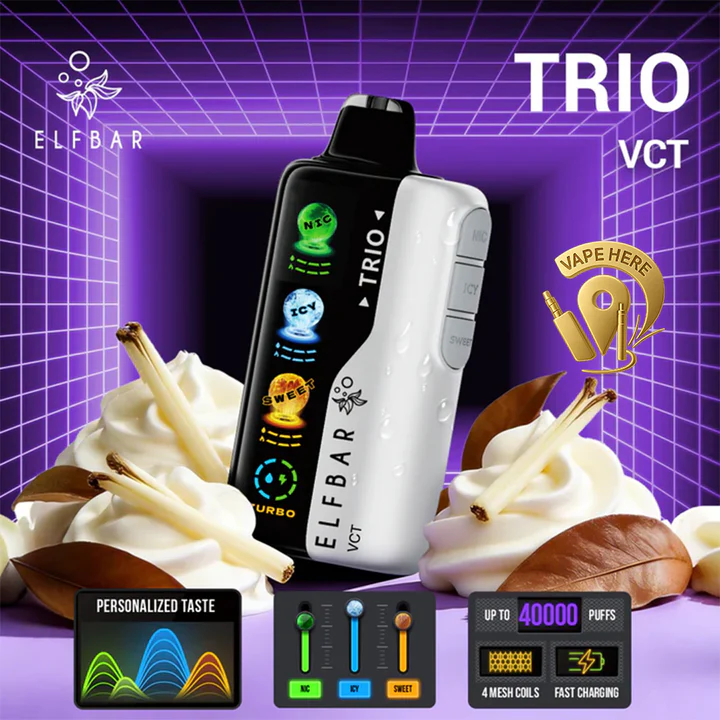 Eu Stock Elfbar Trio 40000 Puffs Disposable Vapes