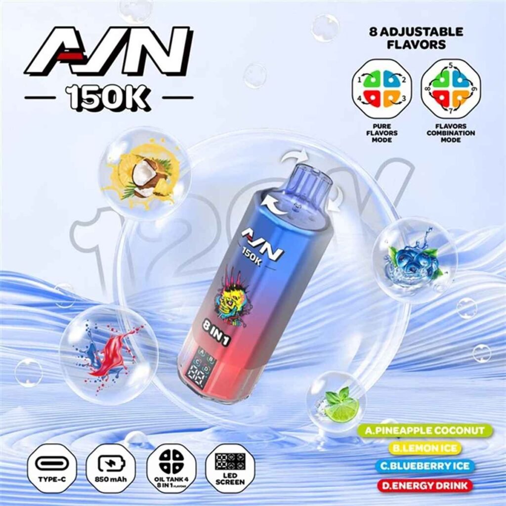 Aivono AVN 8in1 Flavor 150K Puffs Disposable Vape