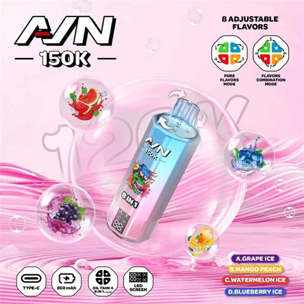 Aivono AVN 8in1 Flavor 150K Puffs Disposable Vape
