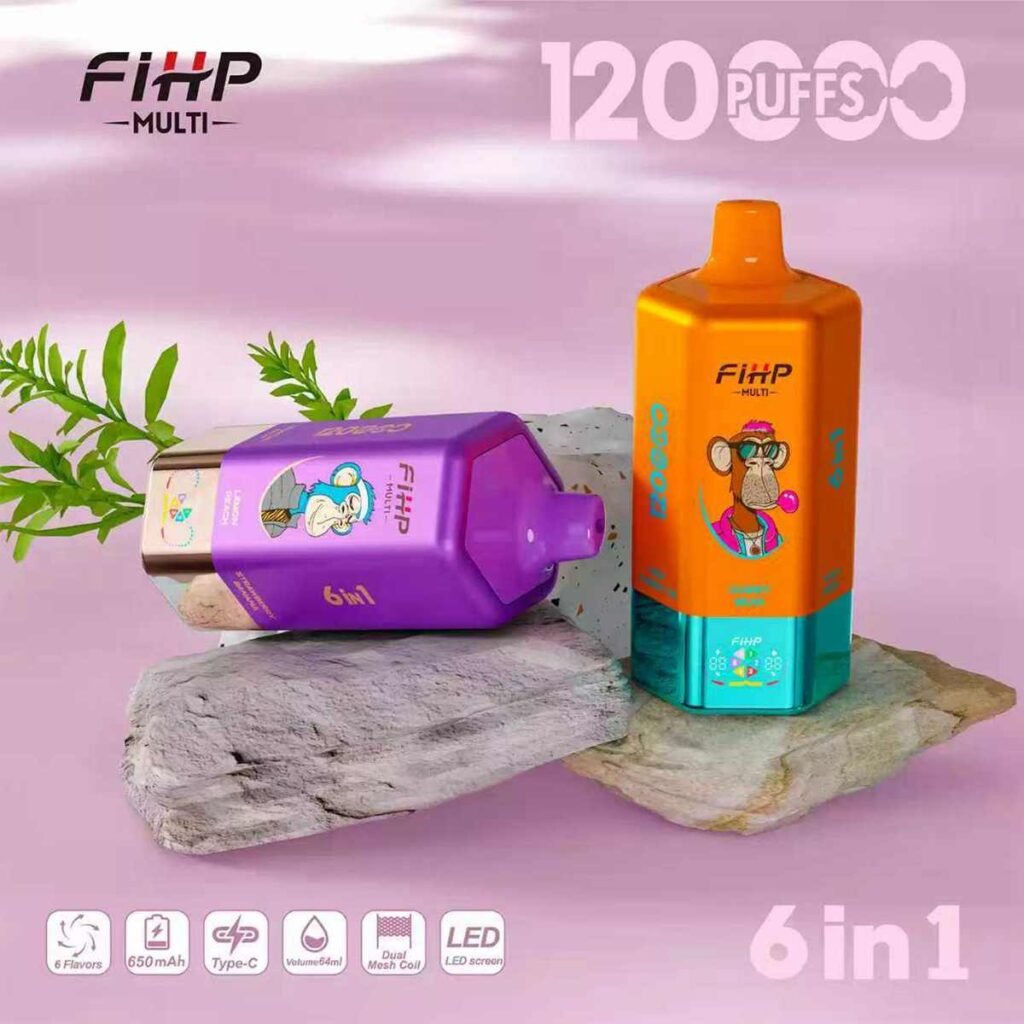 6in1 Flavors Fihp 120K Puffs Disposable Vape EU Warehouse