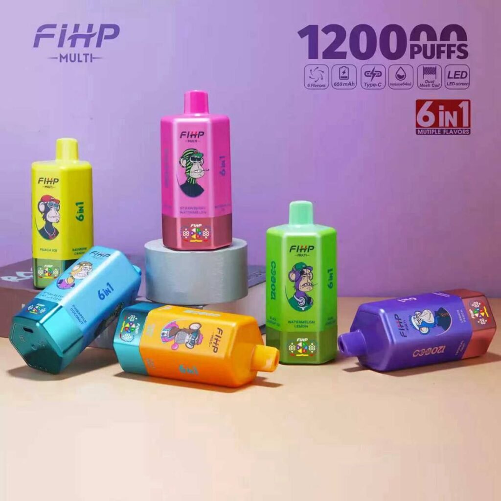 6in1 Flavors Fihp 120K Puffs Disposable Vape EU Warehouse