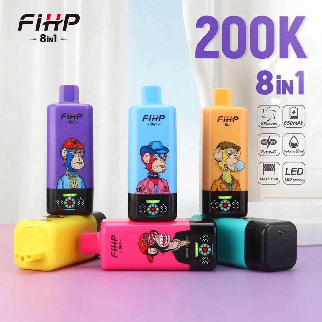 8in1 Flavors Fihp 200K Puffs Disposable Vape EU Warehouse