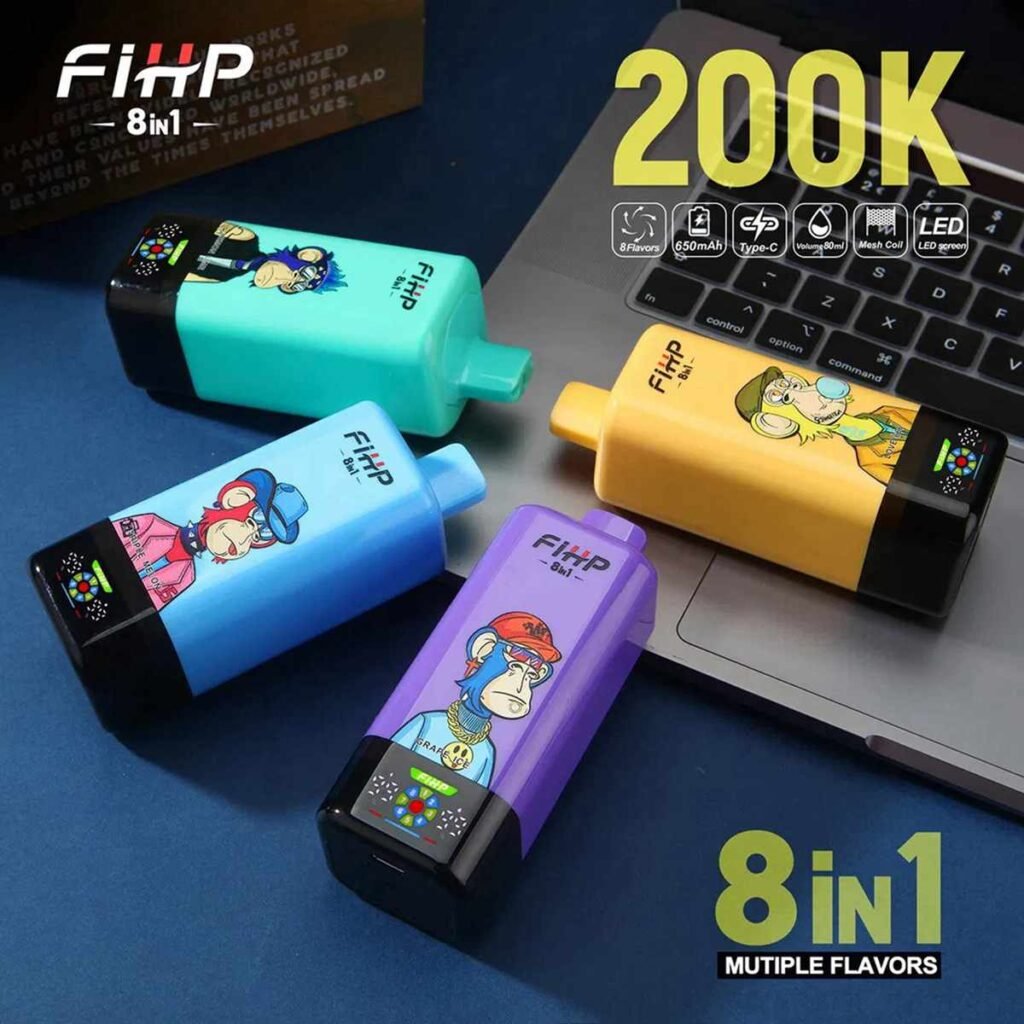 8in1 Flavors Fihp 200K Puffs Disposable Vape EU Warehouse