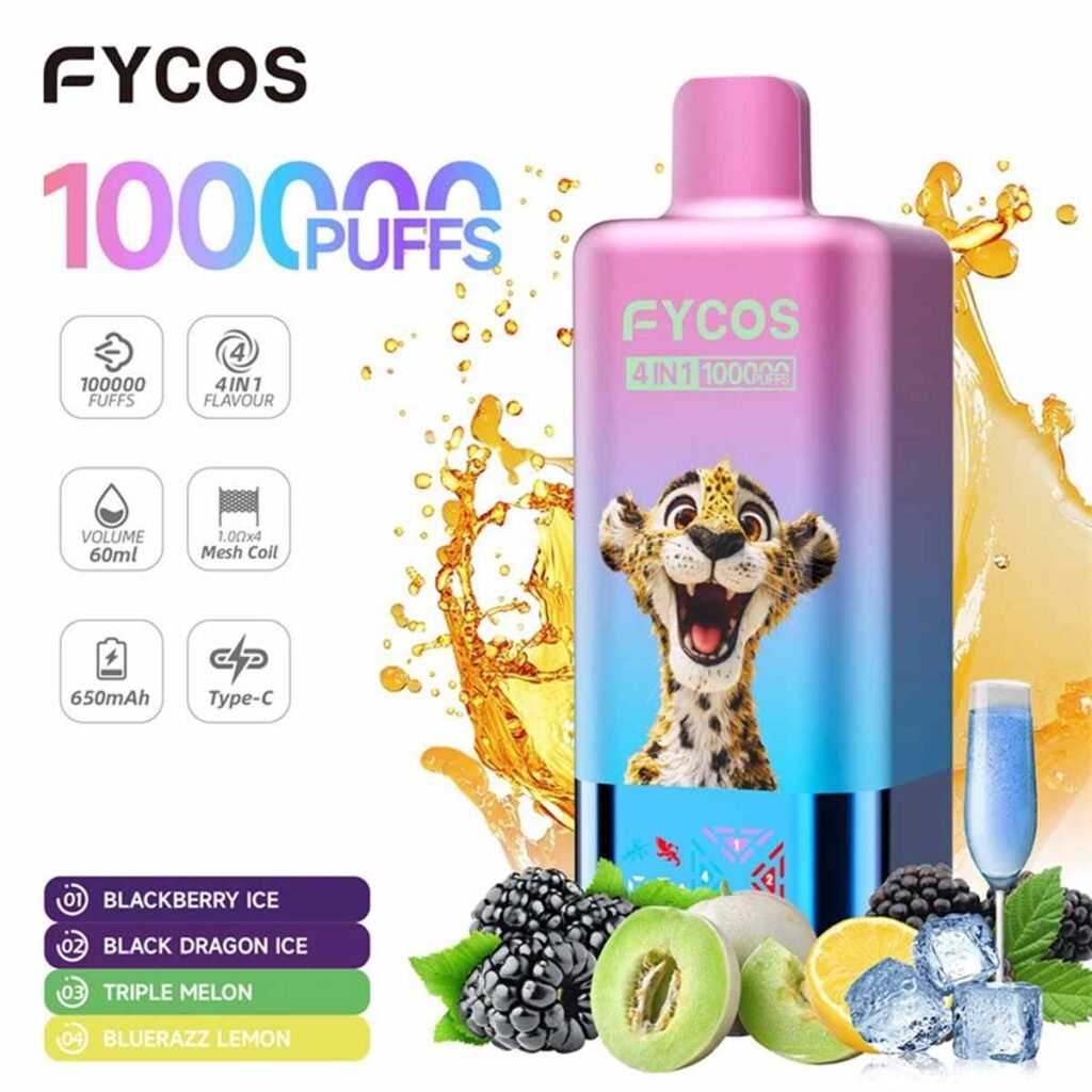 EU Warehouse 4in1 Flavors Fycos 100K Puffs Disposable Vape