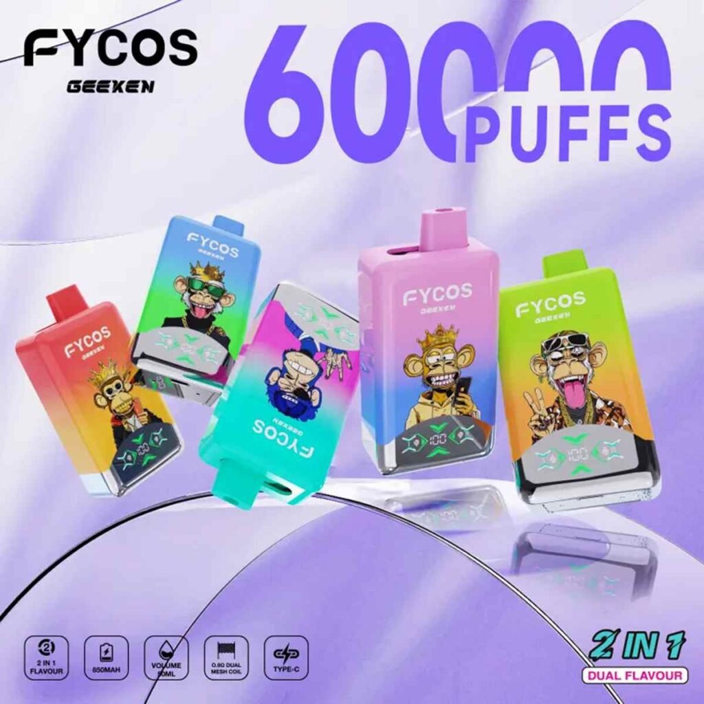 Dual Flavors Fycos 60K Puffs Disposable Vape EU Warehouse