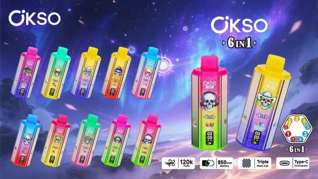 Okso 6in1 Flavors 120K Puffs Disposable Vape