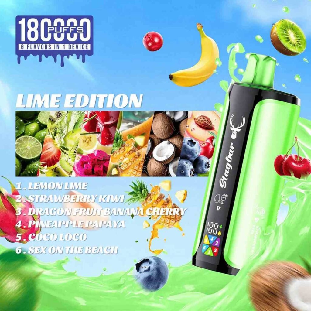 EU Warehouse 6in1 Flavor Stagbar 180K Puffs Disposable Vape