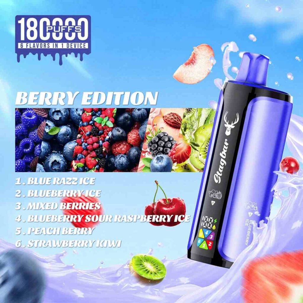 EU Warehouse 6in1 Flavor Stagbar 180K Puffs Disposable Vape