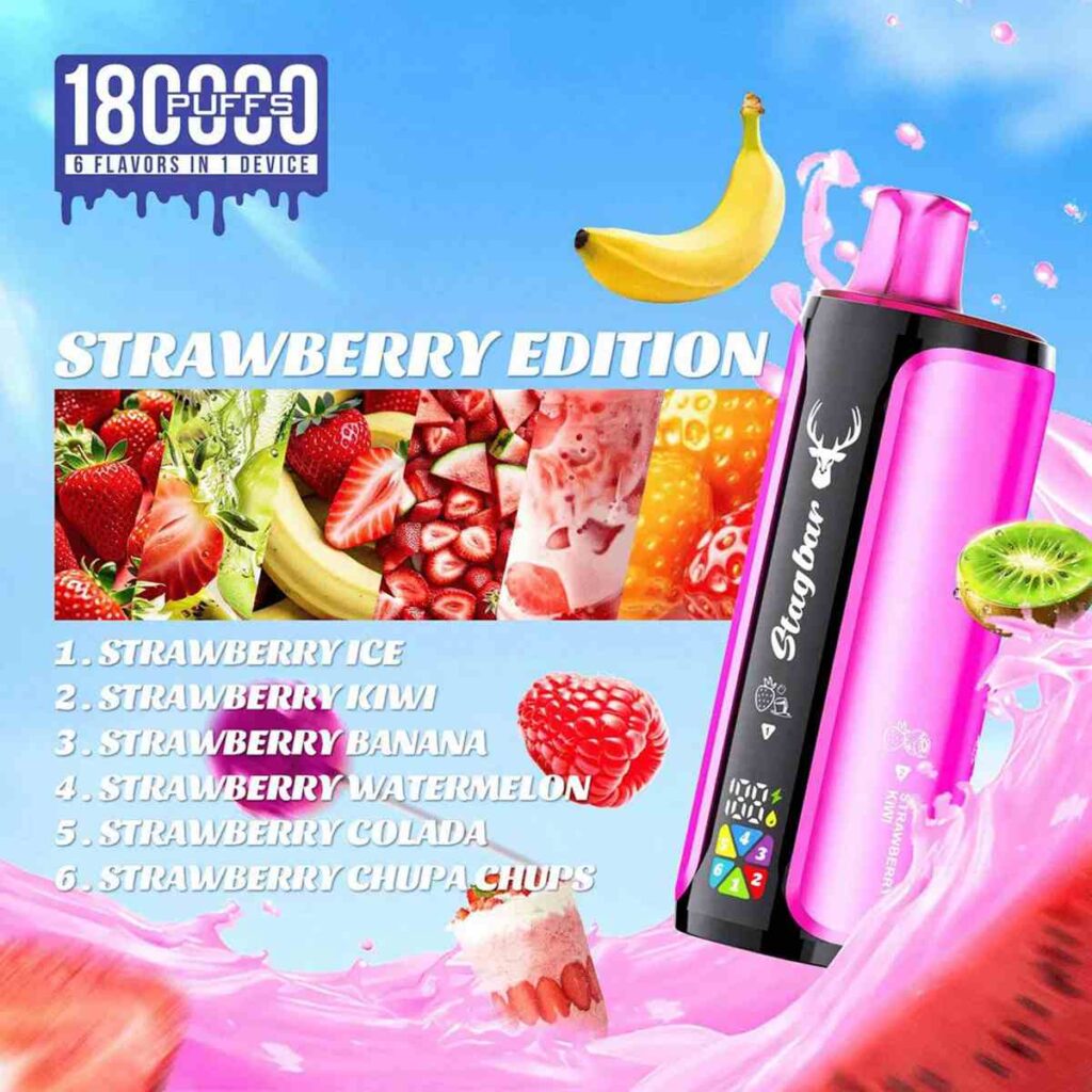 EU Warehouse 6in1 Flavor Stagbar 180K Puffs Disposable Vape