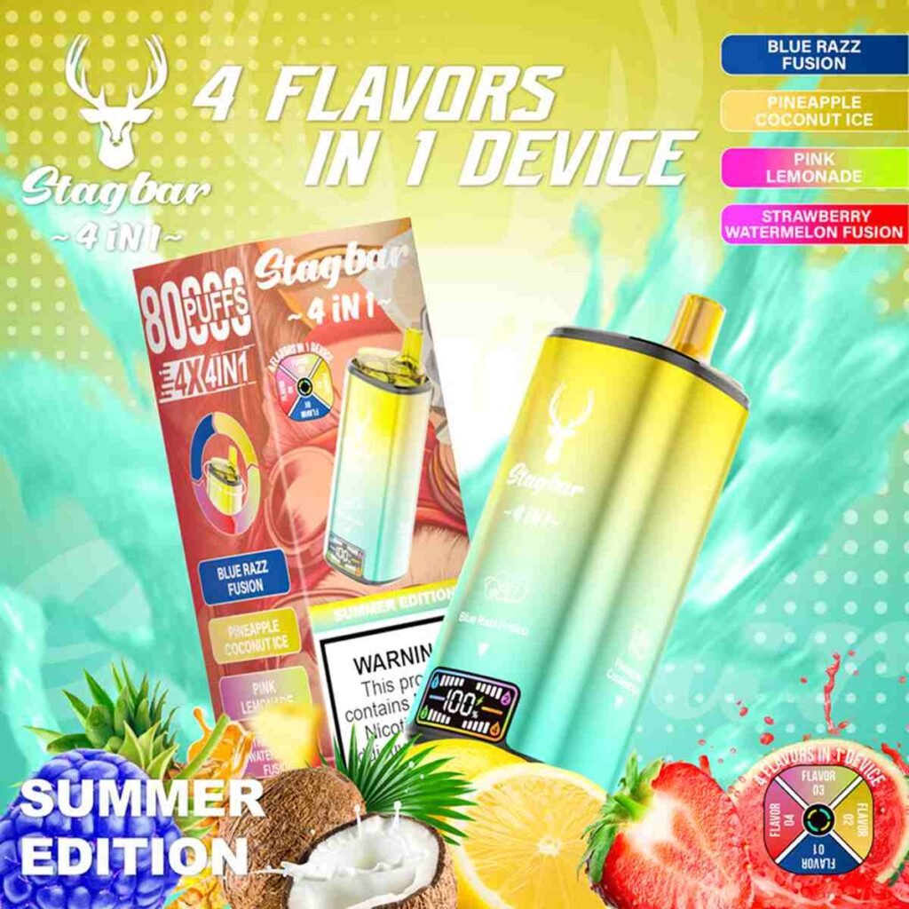 4in1 Flavor Stagbar 80K Puffs Disposable Vape EU Warehouse