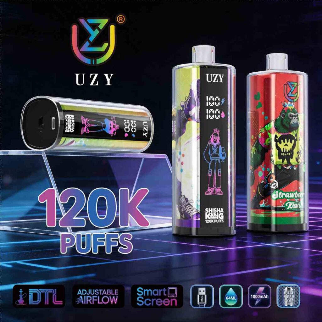 EU Warehouse UZY Shisha Hookah King 120K Puffs Disposable Vape