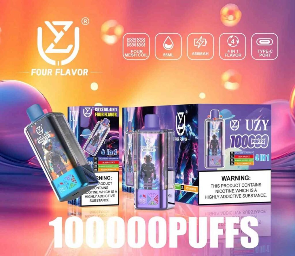 EU Warehouse 4in1 Flavors UZY 100K Puffs Disposable Vape