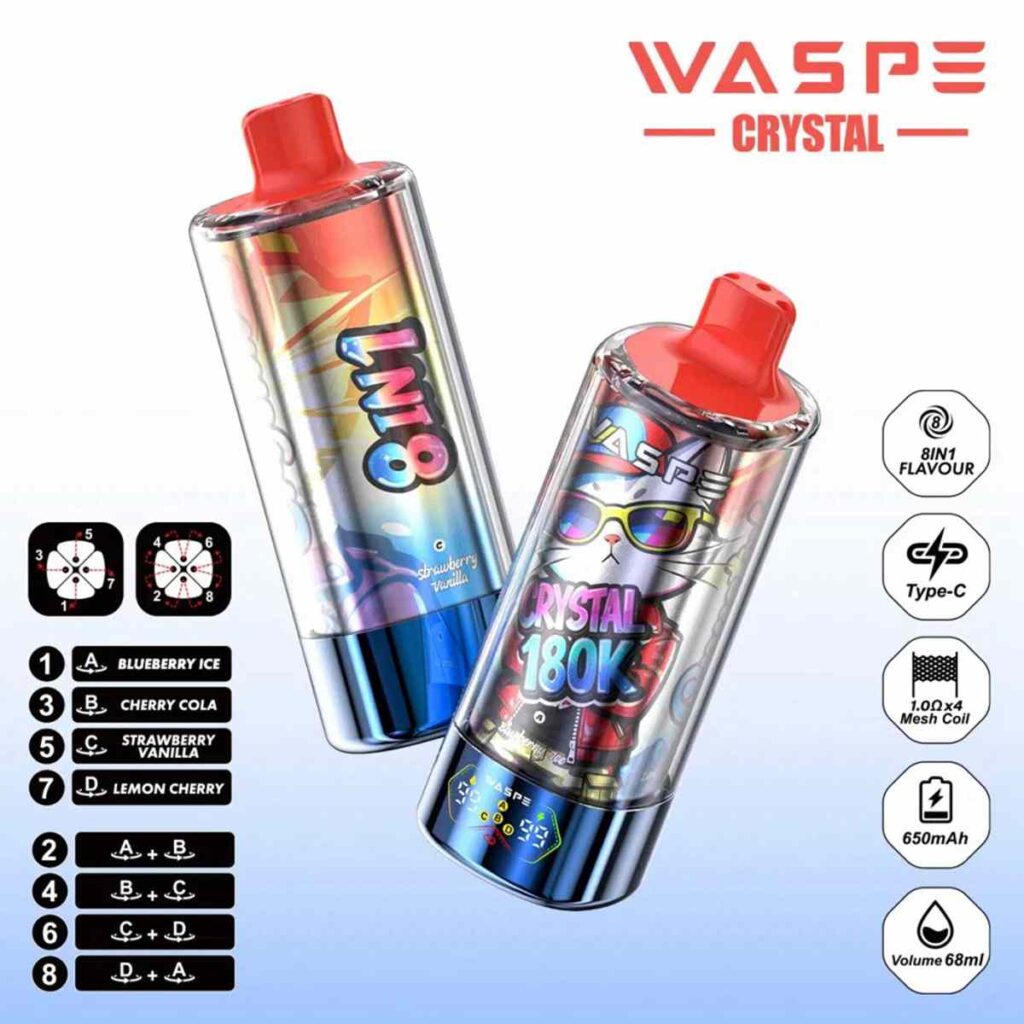 EU Warehouse 8in1 Flavor Waspe 180K Puffs Disposable Vape