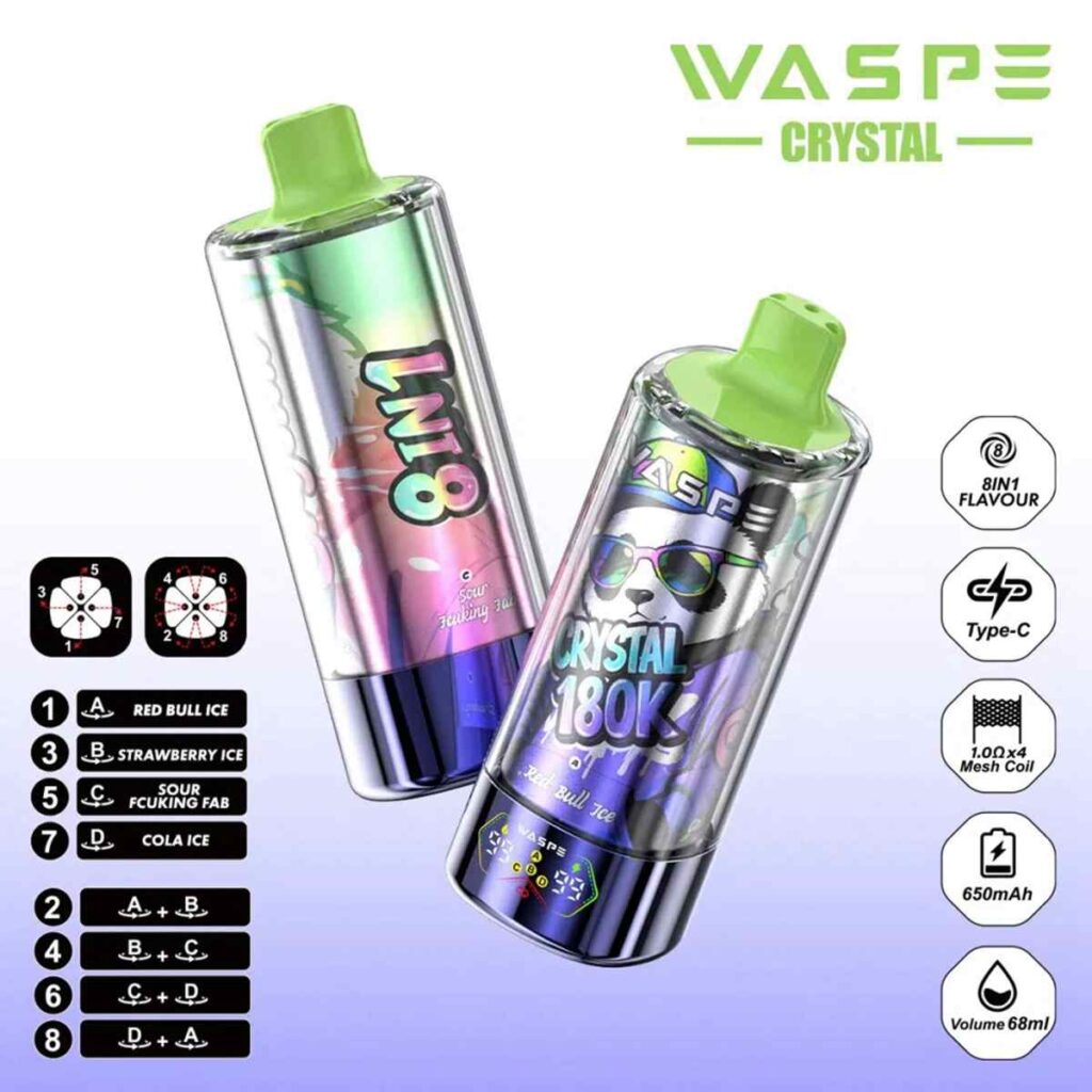 EU Warehouse 8in1 Flavor Waspe 180K Puffs Disposable Vape