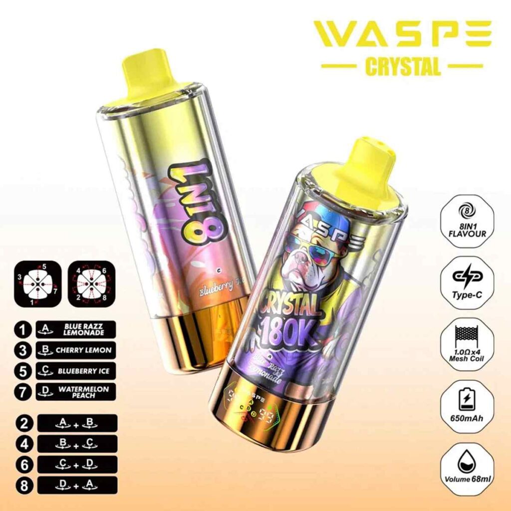 EU Warehouse 8in1 Flavor Waspe 180K Puffs Disposable Vape