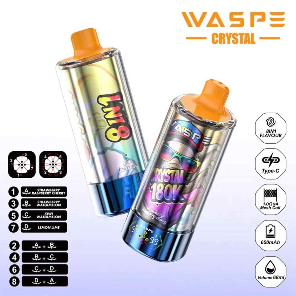 EU Warehouse 8in1 Flavor Waspe 180K Puffs Disposable Vape