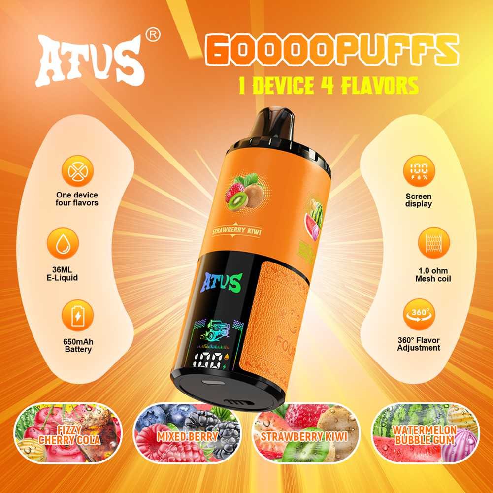 Warship Atvs 60K Puffs 4in1 Flavors Disposable Vape