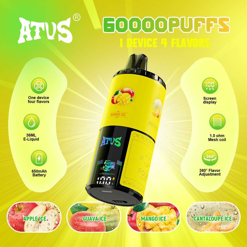 Warship Atvs 60K Puffs 4in1 Flavors Disposable Vape