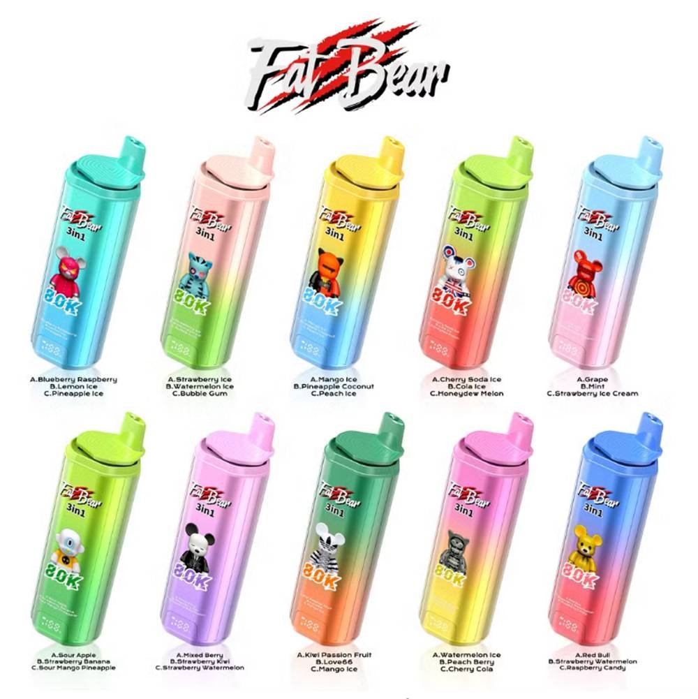 EU Warehouse 3in1 Flavor Aim Fatbear 80000 Puffs Disposable Vape