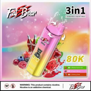 EU Warehouse 3in1 Flavor Aim Fatbear 80000 Puffs Disposable Vape