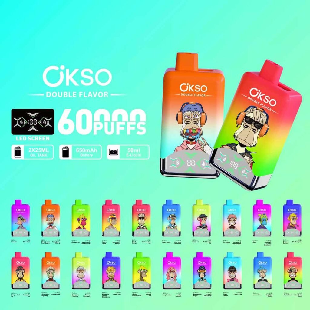 Okso 2in1 Flavors 60K Puffs Disposable Vape EU Warehouse