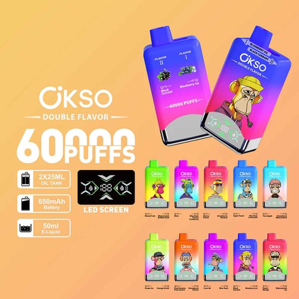 Okso 2in1 Flavors 60K Puffs Disposable Vape EU Warehouse