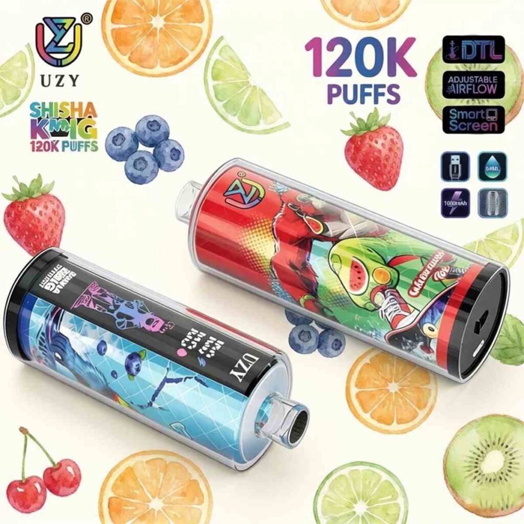 EU Warehouse UZY Shisha Hookah King 120K Puffs Disposable Vape