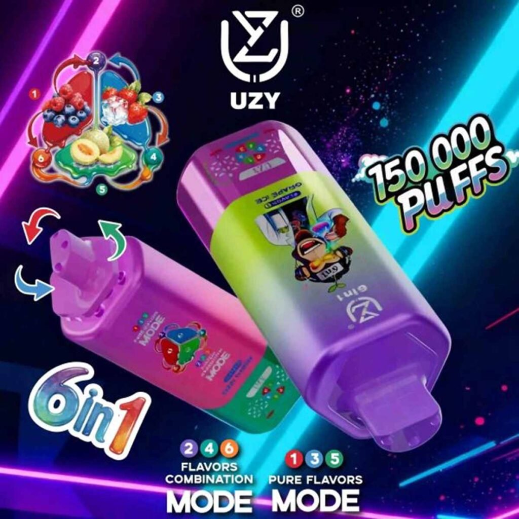 EU Warehouse 6in1 Flavor UZY 150K Puffs Disposable Vape