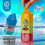 EU Warehouse 6in1 Flavor UZY 150K Puffs Disposable Vape