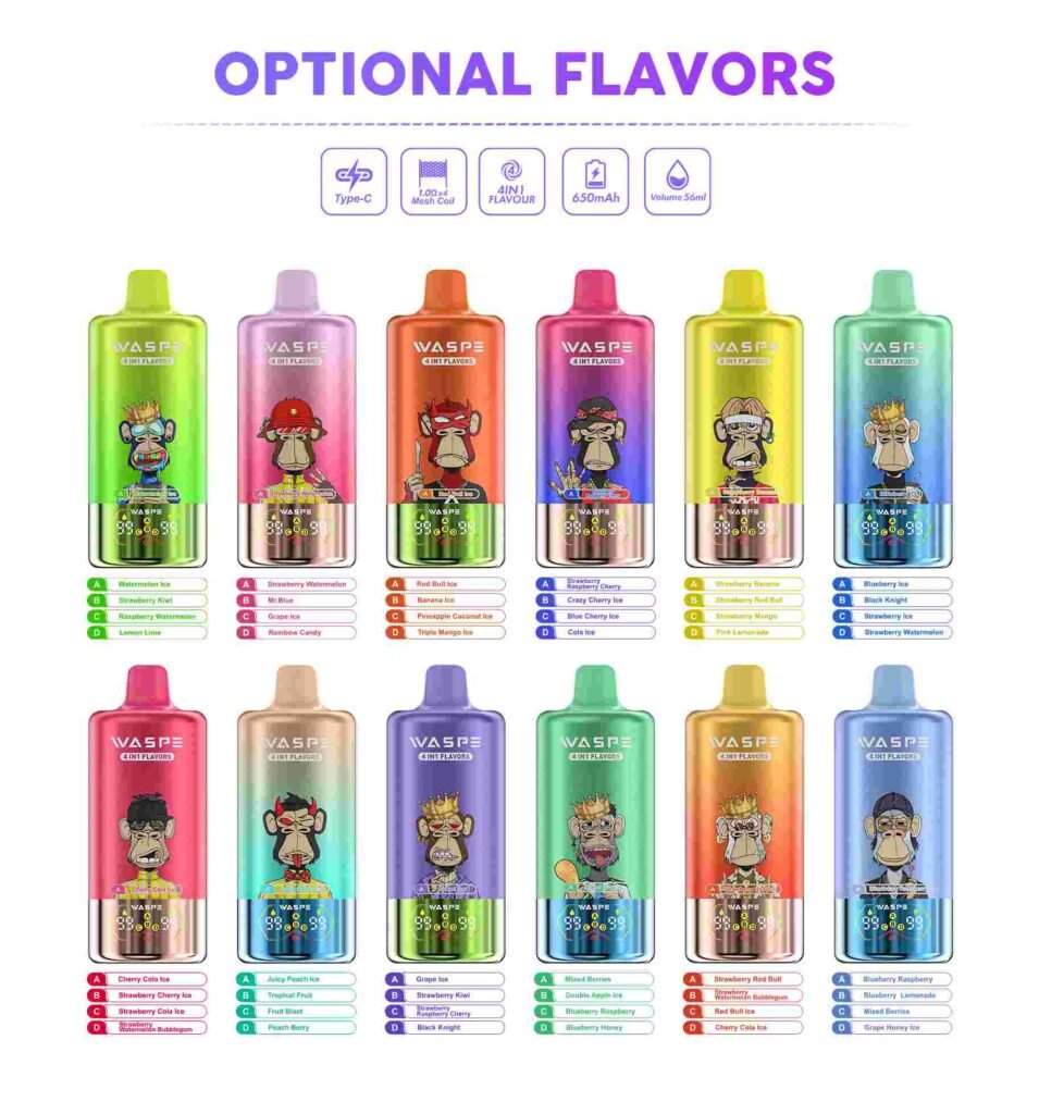 4in1 Flavors Waspe 100K Puffs Disposable Vape EU Warehouse