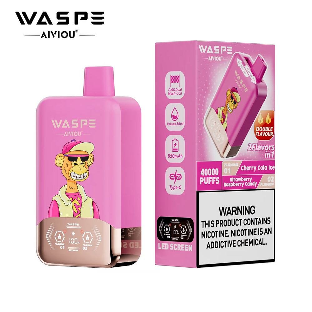 2in1 Flavor Waspe 40K Puffs Disposable Vape EU Warehouse