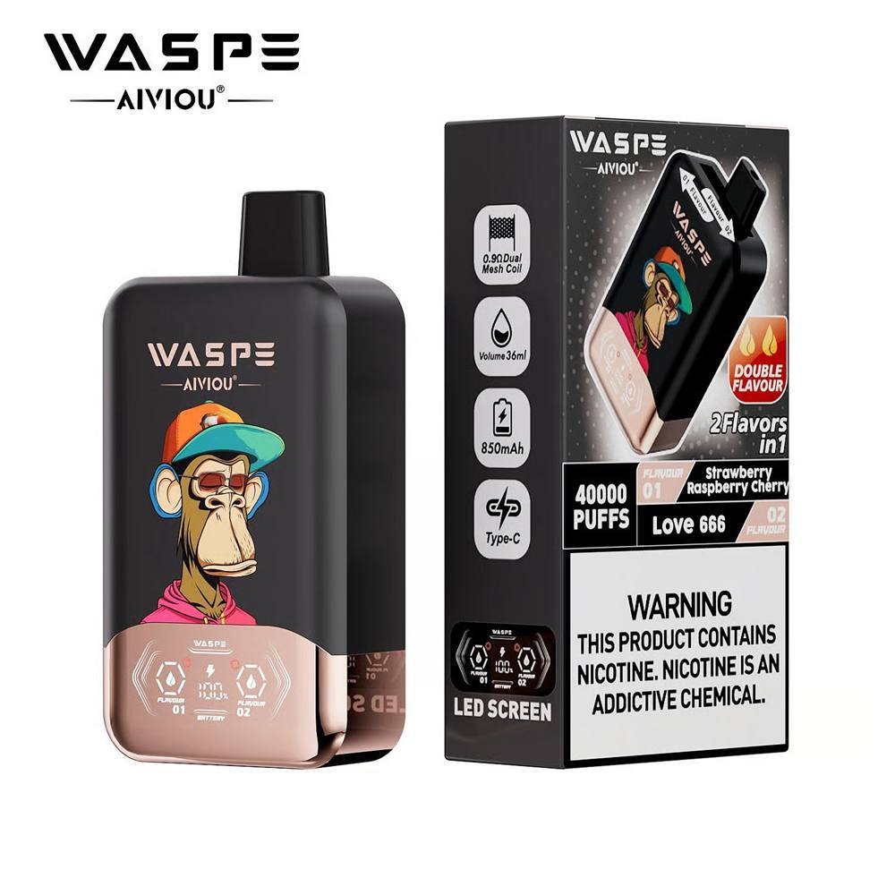 2in1 Flavor Waspe 40K Puffs Disposable Vape EU Warehouse