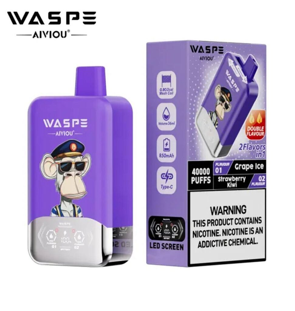 2in1 Flavor Waspe 40K Puffs Disposable Vape EU Warehouse
