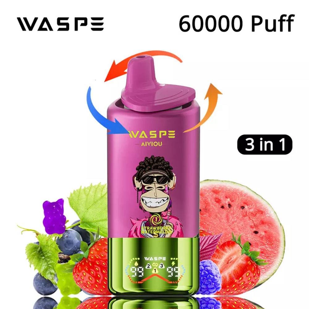 3in1 Triple Flavors Waspe 60K Puffs Disposable Vape EU Warehouse