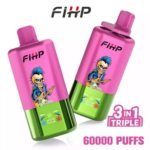 3in1 Flavor Fihp 60K Puffs Disposable Vape EU Warehouse