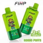 3in1 Flavor Fihp 60K Puffs Disposable Vape EU Warehouse