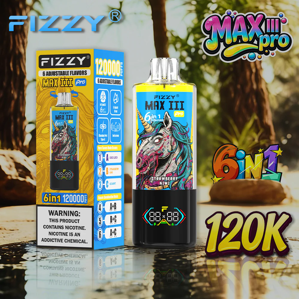 FIZZY MAX III PRO 120K Puffs 6-In-1 Eu Warehouse