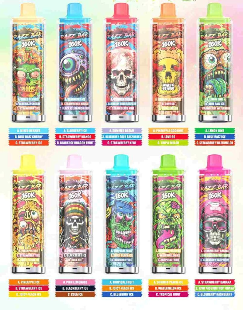 EU Warehouse 3in1 Flavor Razzbar 160K Puffs Disposable Vape