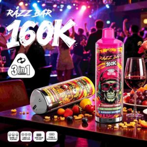 EU Warehouse 3in1 Flavor Razzbar 160K Puffs Disposable Vape