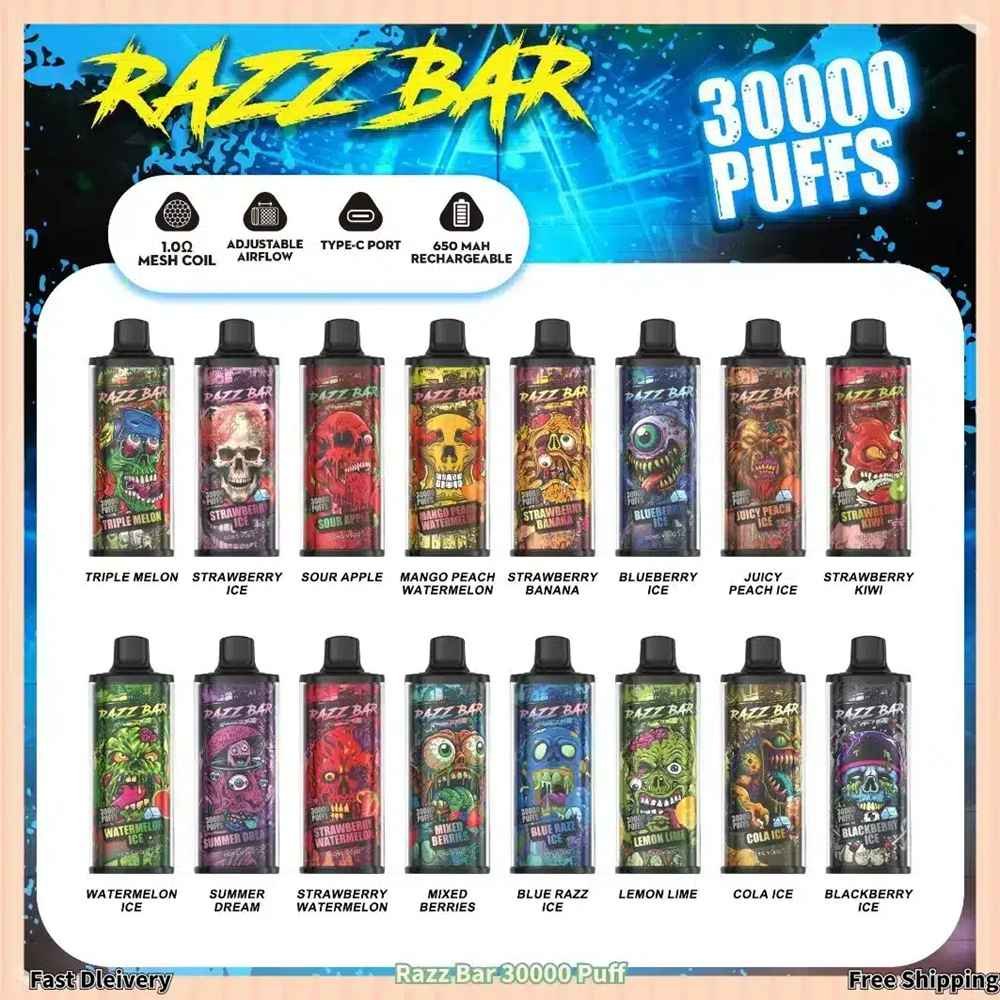 EU Warehouse Razzbar 30K Puffs Disposable Vape