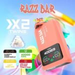 EU Warehouse Dual Flavors Razzbar 40K Puffs Disposable Vape