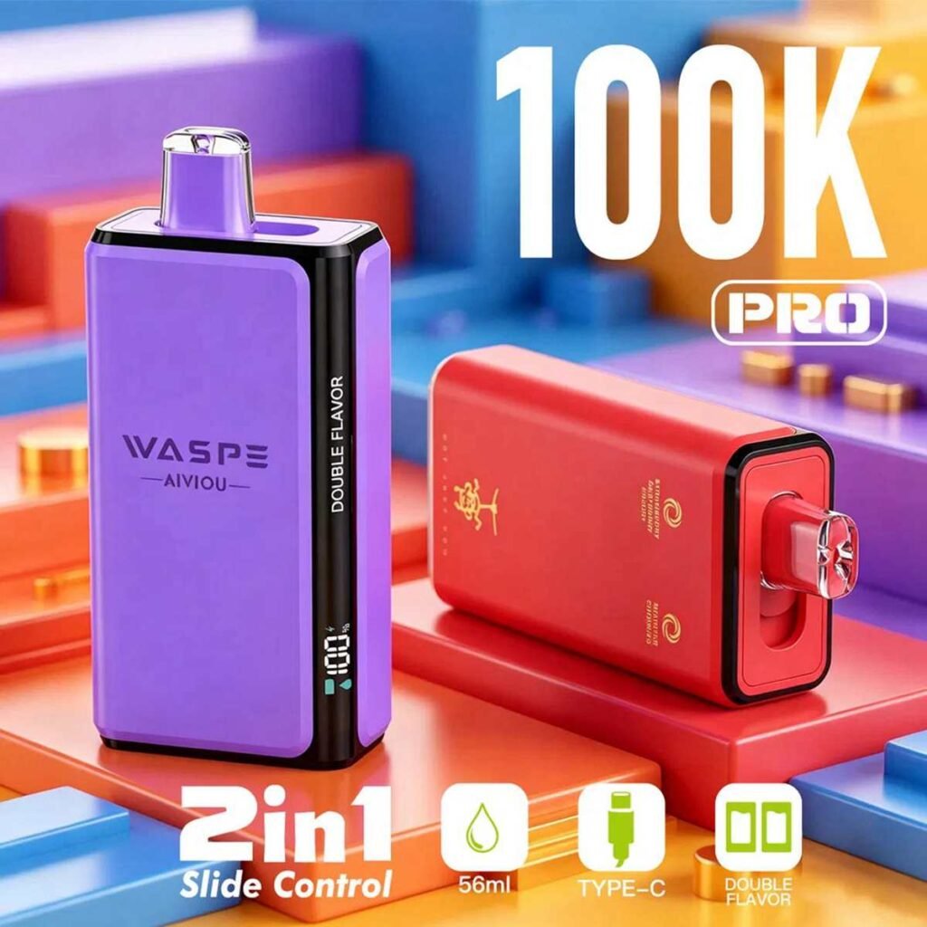 2in1 Flavor Waspe 100K Pro Puffs Disposable Vape EU Warehouse