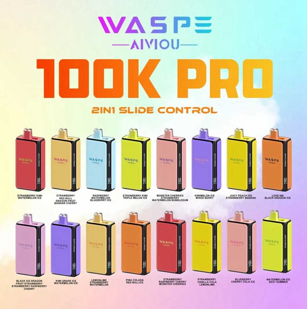 2in1 Flavor Waspe 100K Pro Puffs Disposable Vape EU Warehouse