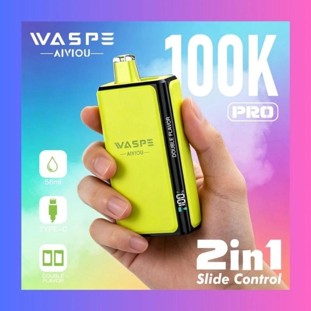 2in1 Flavor Waspe 100K Pro Puffs Disposable Vape EU Warehouse