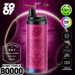 EU Warehouse 3in1 Flavor Zooy King Triple 80K Puffs Disposable Vape