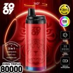 EU Warehouse 3in1 Flavor Zooy King Triple 80K Puffs Disposable Vape