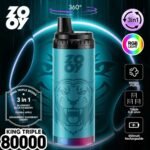 EU Warehouse 3in1 Flavor Zooy King Triple 80K Puffs Disposable Vape