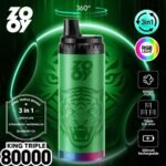 EU Warehouse 3in1 Flavor Zooy King Triple 80K Puffs Disposable Vape