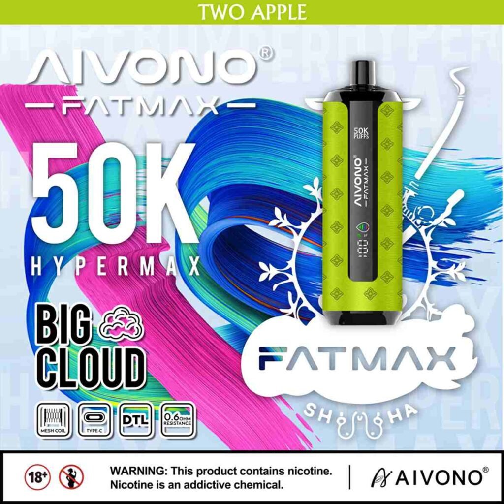 Aivono Fatmax 50000 Puffs Disposable Vape Shisha Hookah EU Warehouse