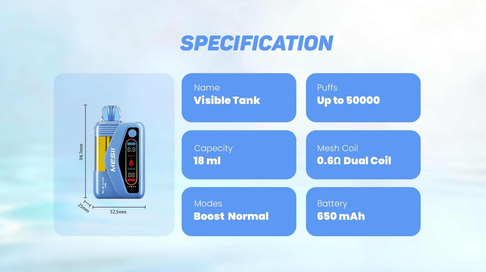 vape device specifications
